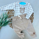 Conjunto Body e Mijão Urso Algodão Egípcio Mini&Co