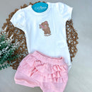 Conj Body e Short Ursa Algodão Egípcio Mini&Co