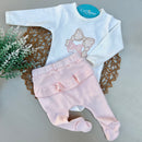 Conj Body e Mijão Estampa Laço Algodão Egípcio Mini&Co