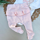 Conj Body e Mijão Estampa Laço Algodão Egípcio Mini&Co