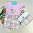 Conj Body e Short Ursa Algodão Egípcio Mini&Co