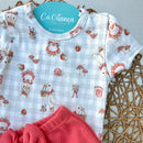 Conj Body e Short Ramister Algodão Egípcio Mini&Co