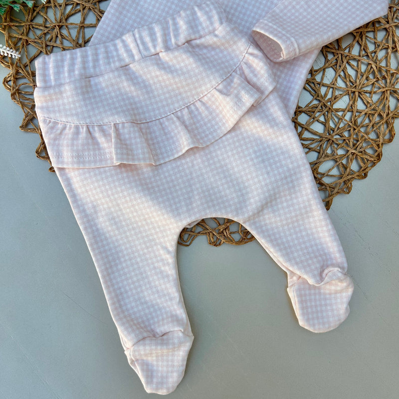 Conj Body e Mijão Gola Laço Algodão Egípcio Mini&Co