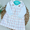 Conj Vestido e Body Manga Longa Ursa Algodão Egípcio Mini&Co