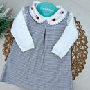 Conj Vestido e Body Manga Longa Algodão Egípcio Mini&Co