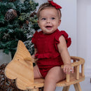 Romper Vermelho Algodão Egípcio Mini&Co - Coleção Natal
