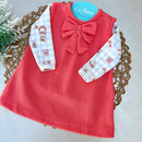 Conj Vestido e Body Manga Longa Ramister Algodão Egípcio Mini&Co