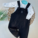 Conj Jardineira e Body Algodão Egípcio Mini&Co