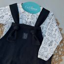 Conj Jardineira e Body Algodão Egípcio Mini&Co