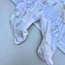 Macacão estampa lavanda e Manta Algodão Egípcio Mini&Co