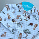 Macacão Zipér Safari Ovelha Algodão Egípcio Mini&Co