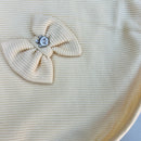 Macacão Amarelo com flores rosa e Manta Algodão Egípcio Mini&Co