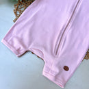 Romper Manga Curta Rosa bebê Algodão Egípcio Mini&Co