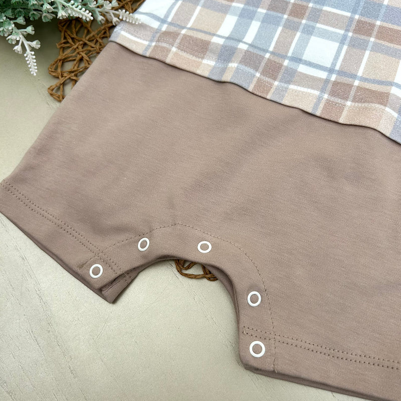 Romper Xadrez Algodão Egípcio Mini&Co