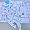 Macacão de Gola estampa lavanda e Manta Algodão Egípcio Mini&Co