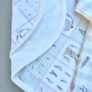 Macacão de Gola estampa lavanda e Manta Algodão Egípcio Mini&Co