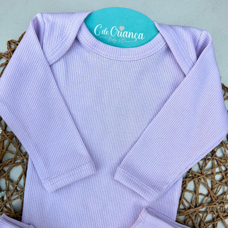 Conjunto Canelado Lilás