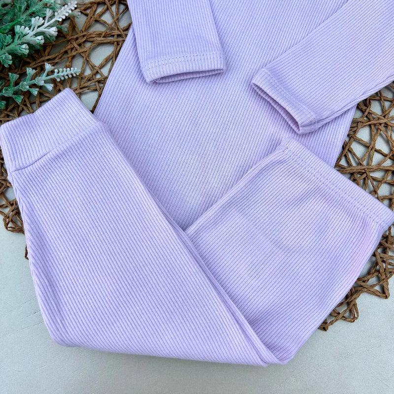 Conjunto Canelado Lilás