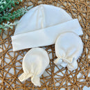 Touca e Luva OFF White Algodão Egípcio Mini&Co