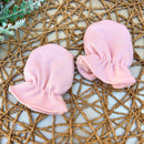 Touca e Luva Rosa Bebê Algodão Egípcio Mini&Co