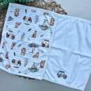 Kit Pano de Boca Safari Algodão Egípcio MIni&Co