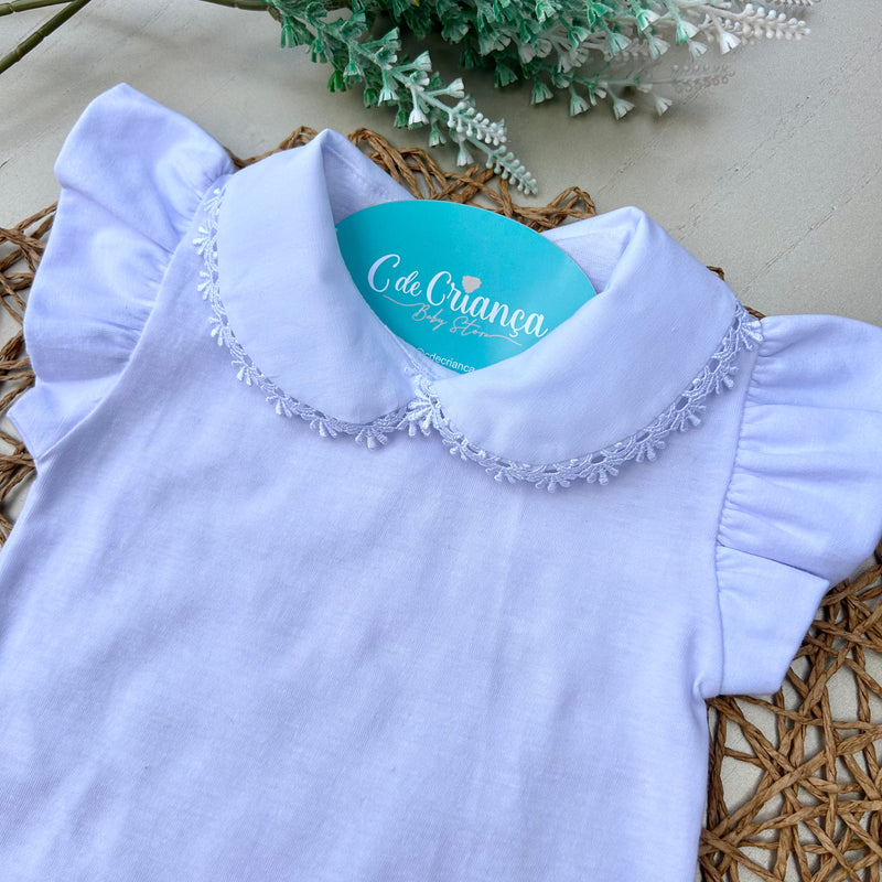 Body Branco Manga Curta -Gripir