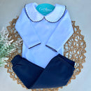 Body Picueta Manga Longa e Mijão Marinho