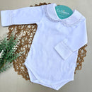 Body Gola Redonda Branco - Liso Gripir