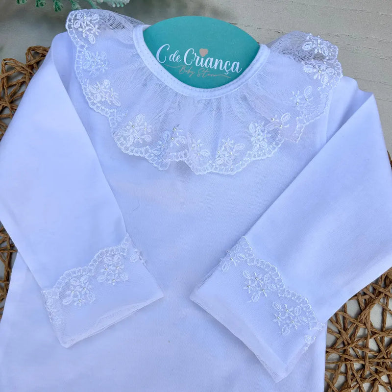 Body Rendado Branco