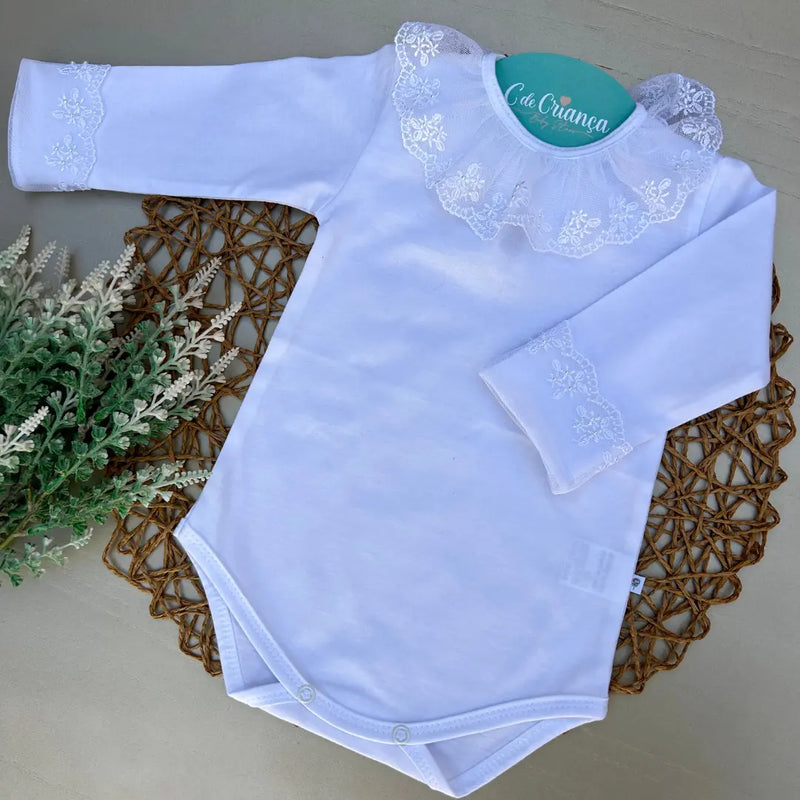 Body Rendado Branco