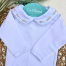 Body Branco - Rococó Rosa