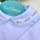 Body Branco - Rococó Rosa