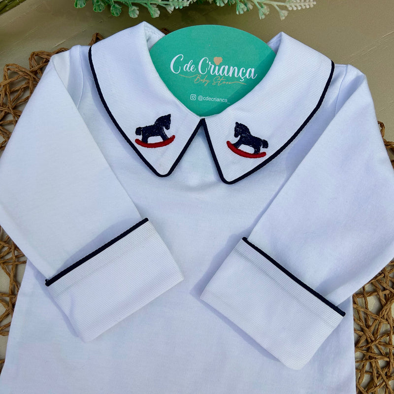 Body Branco - Cavalinho Marinho
