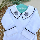 Body Branco Manga Virada - Urso Marinho