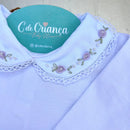 Body Branco - Rococó Lilás