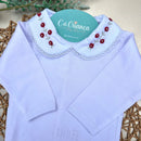 Body Branco - Rococó Vermelho