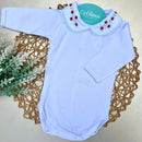 Body Branco - Rococó Vermelho