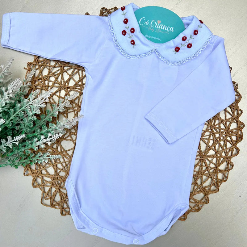 Body Branco - Rococó Vermelho
