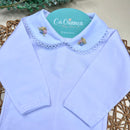 Body branco - Rococó colorido trio