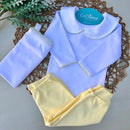 Body Picueta Manga Longa, Mijão Amarelo Bebê e Naninha