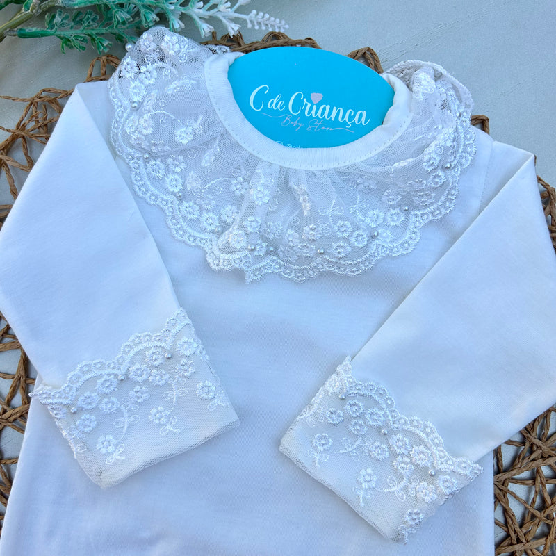 Body Off White - Rendado