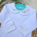 Body Branco Manga Virada - Rococó colorido