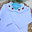 Body branco - Bordado Laço