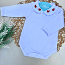 Body branco - Bordado Laço