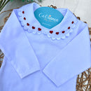 Body branco - Bordado Coração vermelho