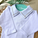 Body Branco - Detalhe Dourado