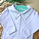 Body Branco - Detalhe Azul Bebê