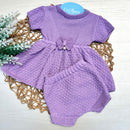 Vestido e Tapa Fralda Vermelho Lilás