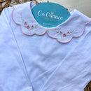 Conj Body Flor Rosa, Mijão Rosa e Sapatinho com Faixa