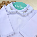 Conj Body Rococó Lilás, Mijão Lilás e Sapatinho com Faixa